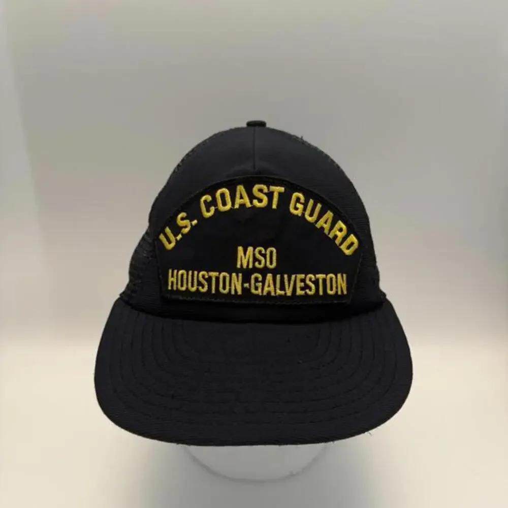 US Coast Guard MSO Houston-Galveston‎ Navy Mesh Trucker Hat OSFA Made in USA
